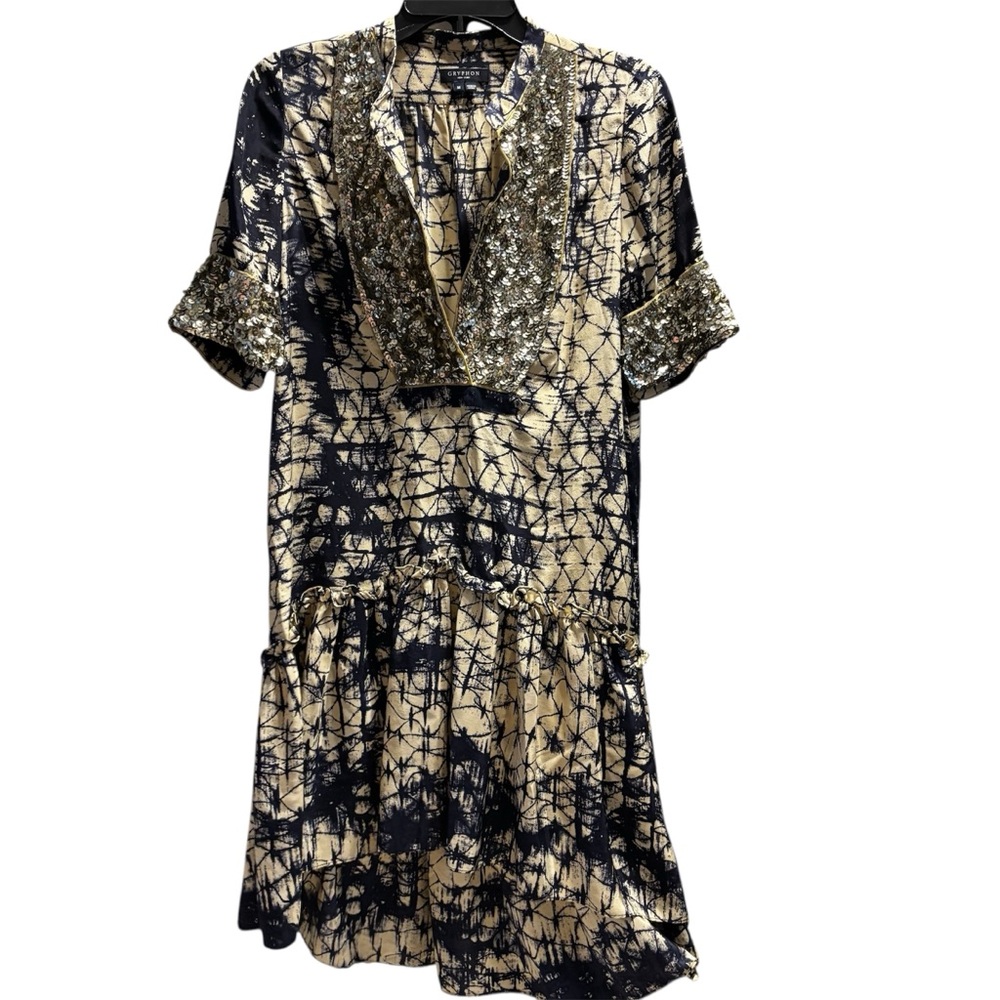 Gryphon New York V-neck Sequence Dress Size Medium